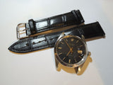 Authentic ROLEX Vintage OysterDate Black Dial 6694 Hand Winding Watch