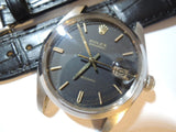 Authentic ROLEX Vintage OysterDate Black Dial 6694 Hand Winding Watch