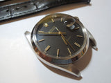 Authentic ROLEX Vintage OysterDate Black Dial 6694 Hand Winding Watch